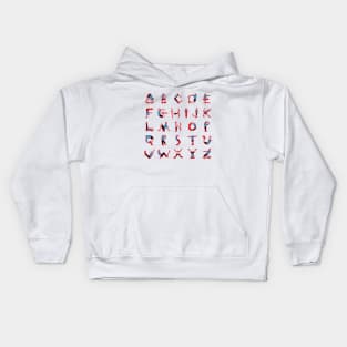 Skateboard Alphabet Kids Hoodie